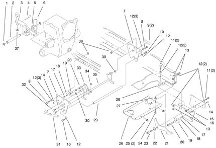 Attach A Matic And Hitch Assembly Diagram and Parts List for 73560 8900001 - 8999999 Toro Lawn Tractor