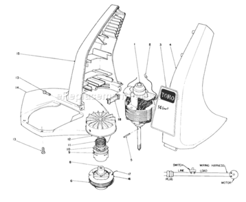 Page B Diagram and Parts List for 51442 2000001-29999991992 Toro Trimmer