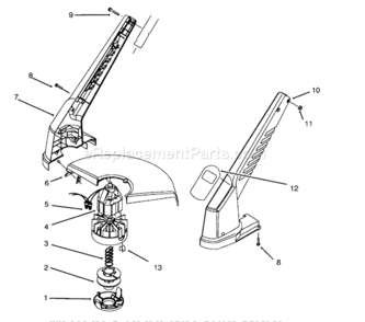 Page B Diagram and Parts List for 51446 59000001-599999991995 Toro Trimmer
