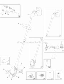 12In_Cordless_Single-Line_Trimmer_Assembly Diagram and Parts List for 51487AT 315000001 - 315999999 Toro Trimmer