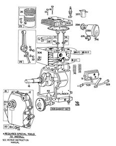 Part Location Diagram of 260492 Briggs and Stratton DISCONTINUED