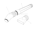 Blower Tube Assembly Diagram and Parts List for 51535 7000001-7999999 - 1987 Toro Leaf Blower / Vacuum