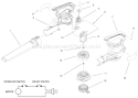 Blower Assembly Diagram and Parts List for 51549 99000001-991000001999 Toro Leaf Blower / Vacuum