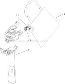 Bag and Vac Tube Assembly Diagram and Parts List for 51552 260000001-2609999992006 Toro Leaf Blower / Vacuum