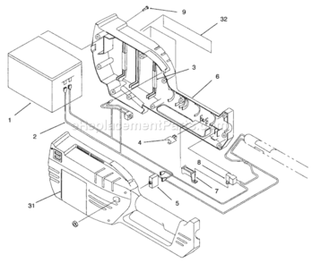 Part Location Diagram of 180365 Toro Switch-Thermal Overload