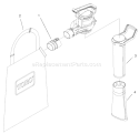 Tube And Bag Assembly Diagram and Parts List for 51568 99100001-999999991999 Toro Leaf Blower / Vacuum