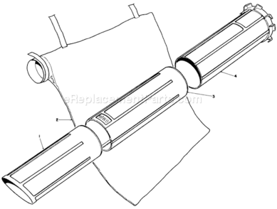 Vacuum Tube And Bagging Kit Model No. 51533 Diagram and Parts List for 51570 1000001-19999991991 Toro Leaf Blower / Vacuum