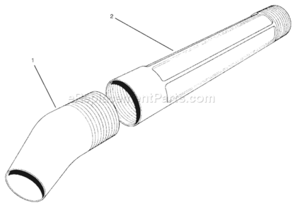 Blower Tube Assembly Diagram and Parts List for 51575 59000001-599999991995 Toro Leaf Blower / Vacuum