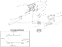 Power Sweep Blower Assembly Diagram and Parts List for 51586 79000001-79999999 - 1997 Toro Leaf Blower / Vacuum