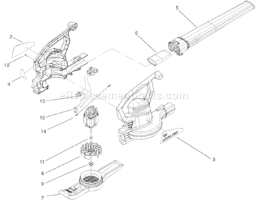 Blowervac Assembly Diagram and Parts List for 51591 220000001-2209999992002 Toro Leaf Blower / Vacuum