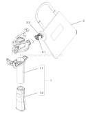 Vacuum Tube And Bag Assembly Diagram and Parts List for 51591 240000001-2409999992004 Toro Leaf Blower / Vacuum