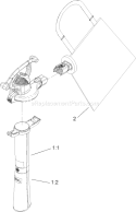 Bagging Assembly Diagram and Parts List for 51592 310000001-310999999 - 2010 Toro Leaf Blower / Vacuum