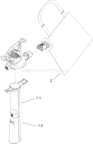 Bagging Assembly Diagram and Parts List for 51599 270000001-2700719992007 Toro Leaf Blower / Vacuum