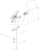 Bag and Tube Assembly Diagram and Parts List for 51599 270072000-270999999 - 2007 Toro Leaf Blower / Vacuum