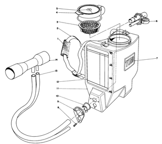 Broadcast Spreader Attachment Model No. 51525 (Optional) Diagram and Parts List for 51535 6000001 - 6999999 Toro Leaf Blower / Vacuum