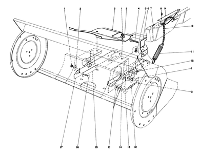 36" Snowthrower Attachment Model 59136 Diagram and Parts List for 57356 2000001 - 2999999 Toro Lawn Tractor