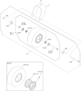 Caster Wheel And Fork Assembly Diagram and Parts List for 74054 400000000-408899999 Toro Lawn Tractor
