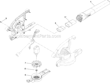 Impeller_And_Tube_Assembly Diagram and Parts List for 51602 313000001-313999999 Toro Leaf Blower / Vacuum