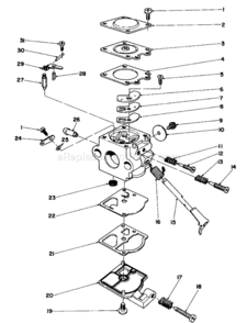 Part Location Diagram of 46-4690 Toro Screw-Idle Adjust