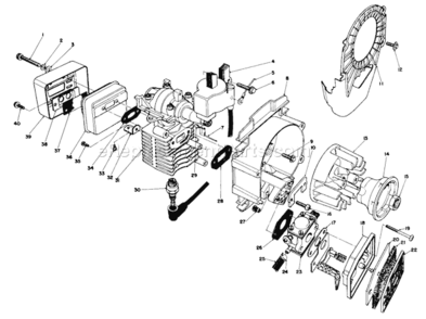 Part Location Diagram of 221-723 Toro Engine Complete