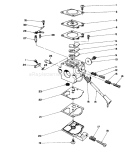 Carburetor Diagram and Parts List for 51604 3000001-3999999 - 1983 Toro Trimmer