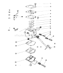 Carburetor Diagram and Parts List for 51607 3000001-3999999 - 1983 Toro Trimmer