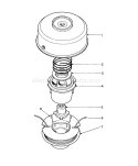 Tap and Trim Head Diagram and Parts List for 51607 3000001-3999999 - 1983 Toro Trimmer