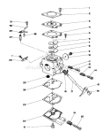 Carburetor Diagram and Parts List for 51607 4000001-4999999 - 1984 Toro Trimmer