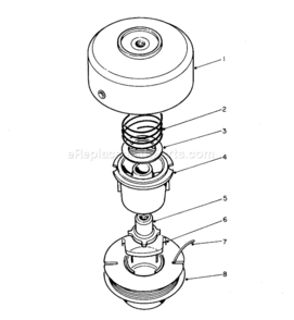 Tap and Trim Head Diagram and Parts List for 51608 2000001-29999991982 Toro Trimmer
