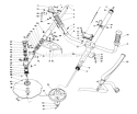 Drive Shaft & Trimmer Head Assembly Diagram and Parts List for 51608 3000001-3999999 - 1983 Toro Trimmer