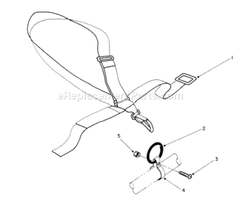 Deluxe Shoulder/Belt Harness Diagram and Parts List for 51637 0000001-09999991990 Toro Trimmer