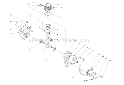 Page C Diagram and Parts List for 51637 0000001-09999991990 Toro Trimmer
