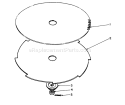 Saw Blade and Brush Blade Diagram and Parts List for 51643 6000001-6999999 - 1986 Toro Trimmer