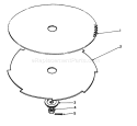 Saw Blade and Brush Blade Diagram and Parts List for 51643 7000001-7999999 - 1987 Toro Trimmer