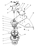 Trimmer Head & Gear Box Assembly Diagram and Parts List for 51643 7000001-7999999 - 1987 Toro Trimmer