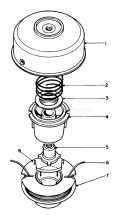 Dual Line Tap and Trim Head Diagram and Parts List for 51643 7000001-7999999 - 1987 Toro Trimmer