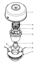 Dual Line Tap and Trim Head Diagram and Parts List for 51644 7000001-7999999 - 1987 Toro Trimmer