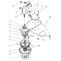 Trimmer Head & Gear Box Assembly Diagram and Parts List for 51645 6000001-6999999 - 1986 Toro Trimmer
