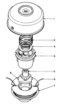 Dual Line Tap and Trim Head Diagram and Parts List for 51645 6000001-6999999 - 1986 Toro Trimmer