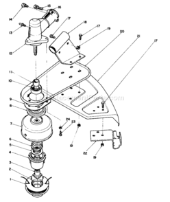 Trimmer Head & Gear Box Assembly Diagram and Parts List for 51650 1000001-19999991991 Toro Trimmer