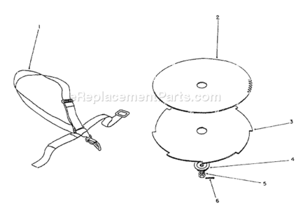 Blade and Harness Accessories Diagram and Parts List for 51650 2000001-29999991992 Toro Trimmer
