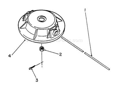 Non-Metallic Fixed Line Cutter Head Diagram and Parts List for 51650 2000001-29999991992 Toro Trimmer