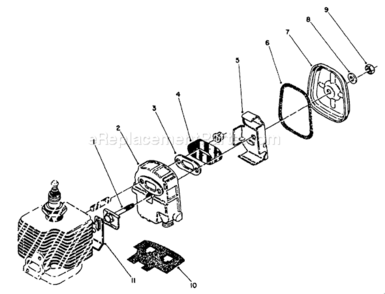 Spark Arrestor Muffler Diagram and Parts List for 51650 2000001-29999991992 Toro Trimmer