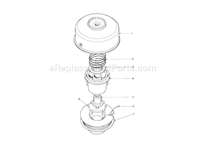 Single Line Bump Feed Cutter Head Diagram and Parts List for 51655 1000001-19999991991 Toro Trimmer
