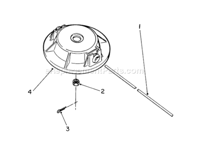 Fixed Line Head Diagram and Parts List for 51665 0000001-09999991990 Toro Trimmer