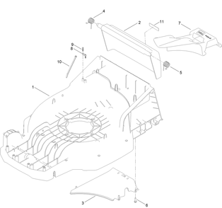 Deck Assembly Diagram and Parts List for 21611T 400000000 - 999999999 Toro Lawn Mower