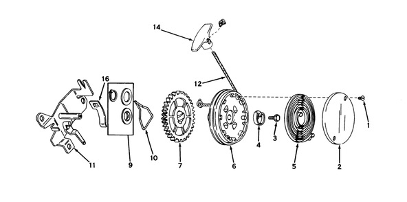 Rewind Starter No. 590519 Diagram and Parts List for 20710 1000001 - 1999999 Toro Lawn Mower
