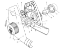 Blower Housing & Motor Assembly Diagram and Parts List for 51790 0000001-0999999 - 1990 Toro Leaf Blower / Vacuum