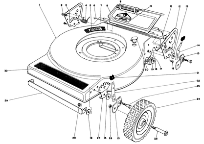 Mower Housing (Model No. 16880) Diagram and Parts List for 16890 0000001 - 0999999 Toro Lawn Mower