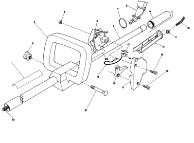 Handle Assembly Diagram and Parts List for 51643 6000001 - 6999999 Toro Trimmer